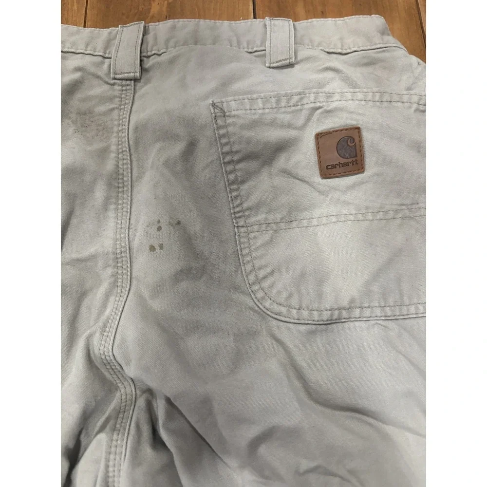 Carhartt Men's 38x32 Tan Dungaree Fit Work Utility Cargo Pants Cotton